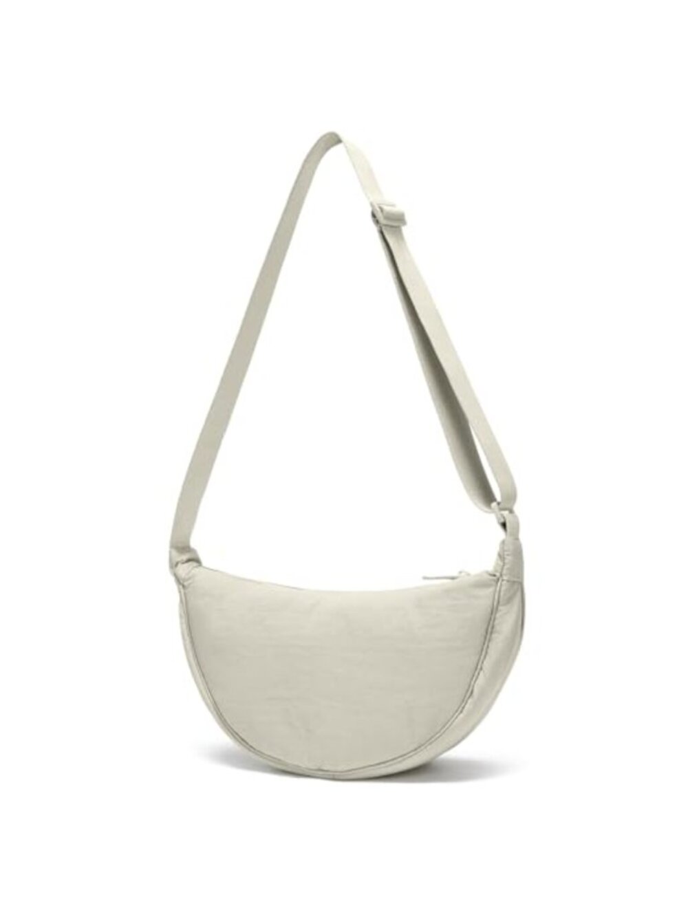 Crescent Crossbody Sling Bag Nylon Adjustable Strap Zipper